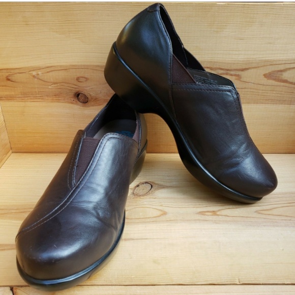 Dansko 39 US 9 Arden Chocolate Leather Comfy Clogs - Picture 3 of 8